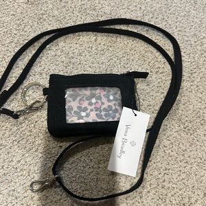 Vera Bradley Black zip id and lanyard